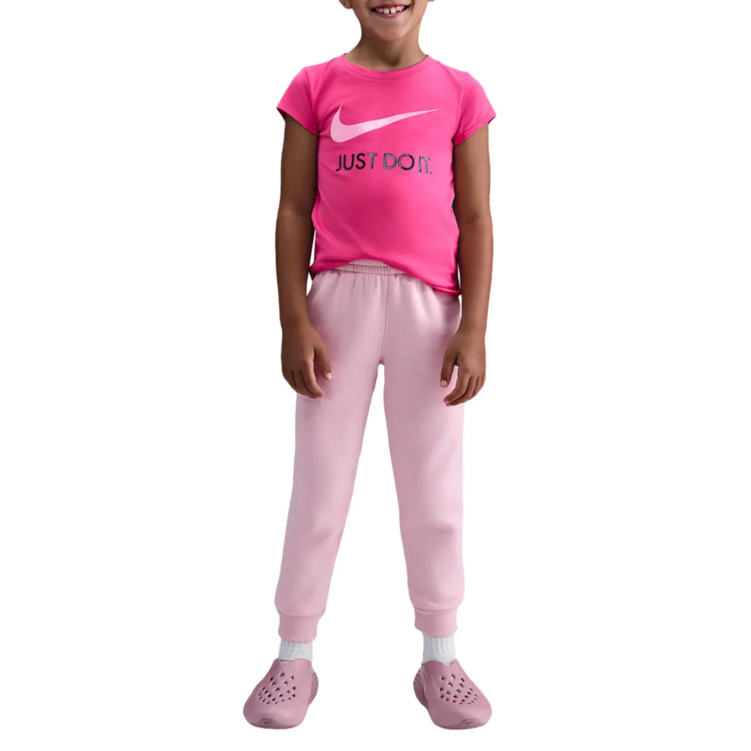 Детская футболка с круглым вырезом Nike, Bright Pink/Ultra Pink