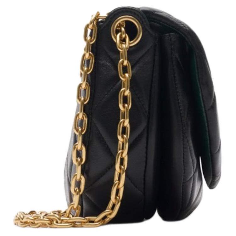Сумка Burberry Rocking Horse из мягкой кожи ягненка, черная — фото 2