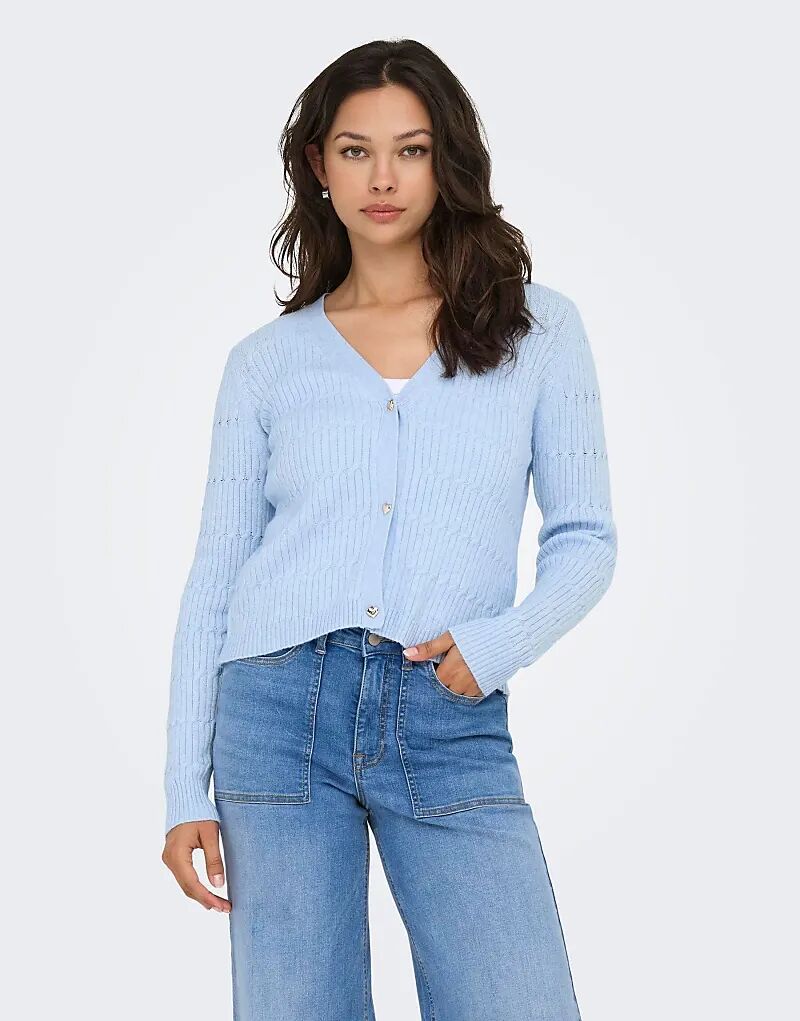 

Вязаный кардиган ONLY голубого цвета