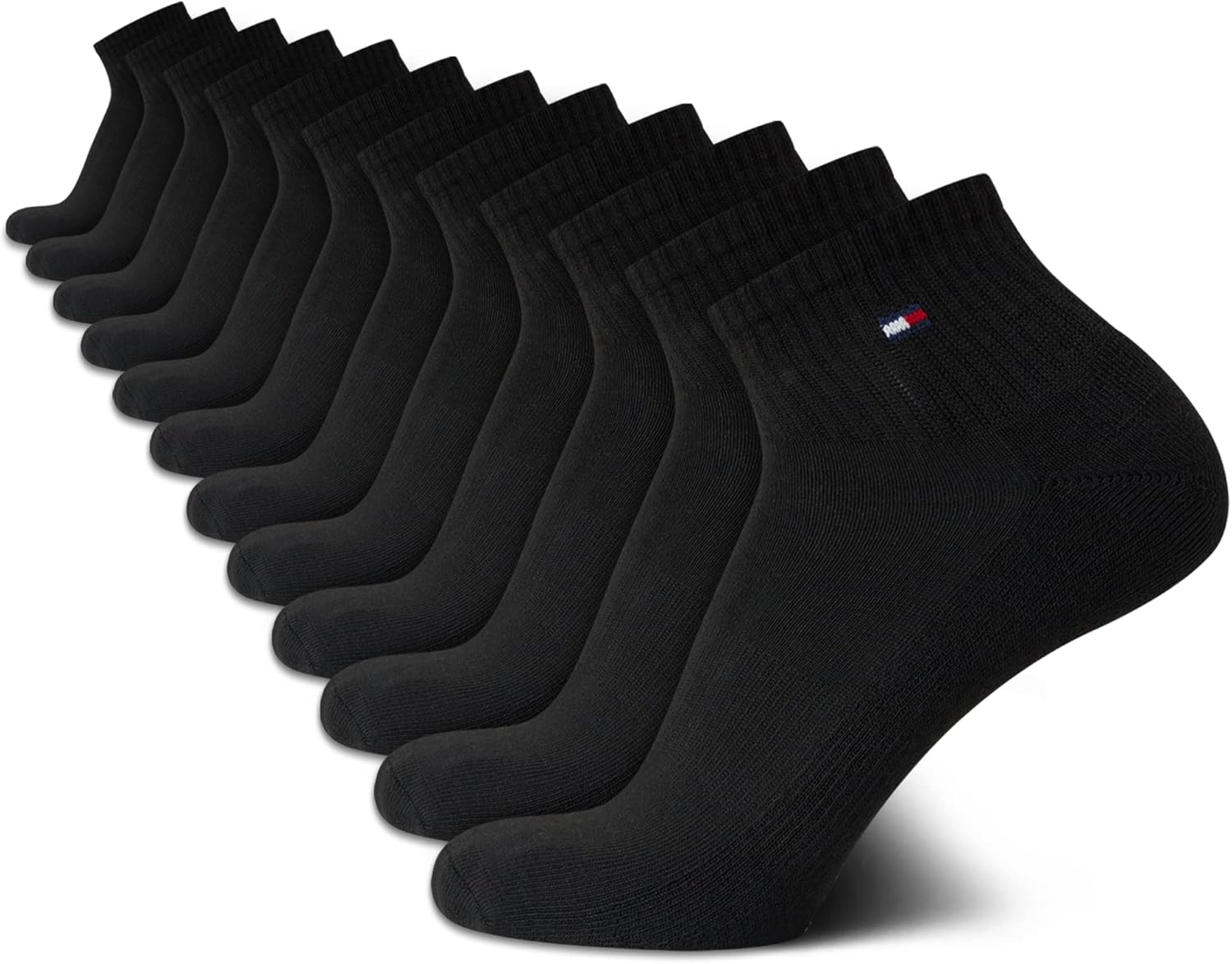 Мужские носки Tommy Hilfiger - носки с короткими рукавами (12 шт.), Black Multi