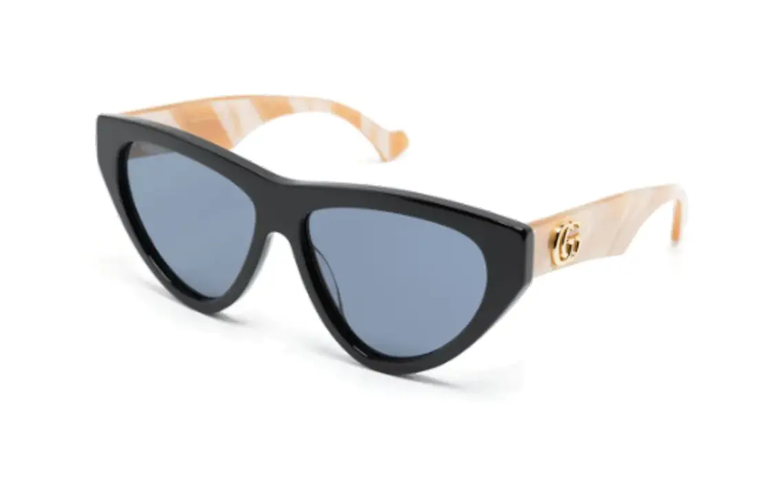 

Очки солнцезащитные женские Gucci Cat Eye, черный / бежевый