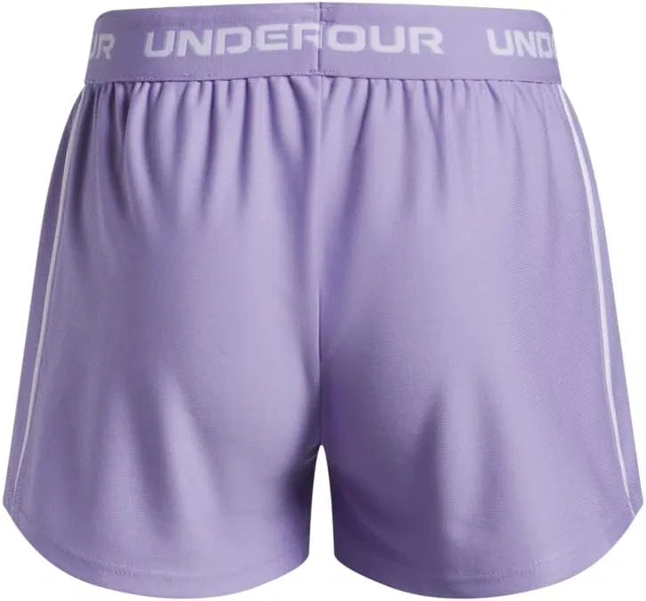 Шорты Under Armour Girls' Tech Play Up Logo Shorts, (538) Transparent/White/White — фото 2