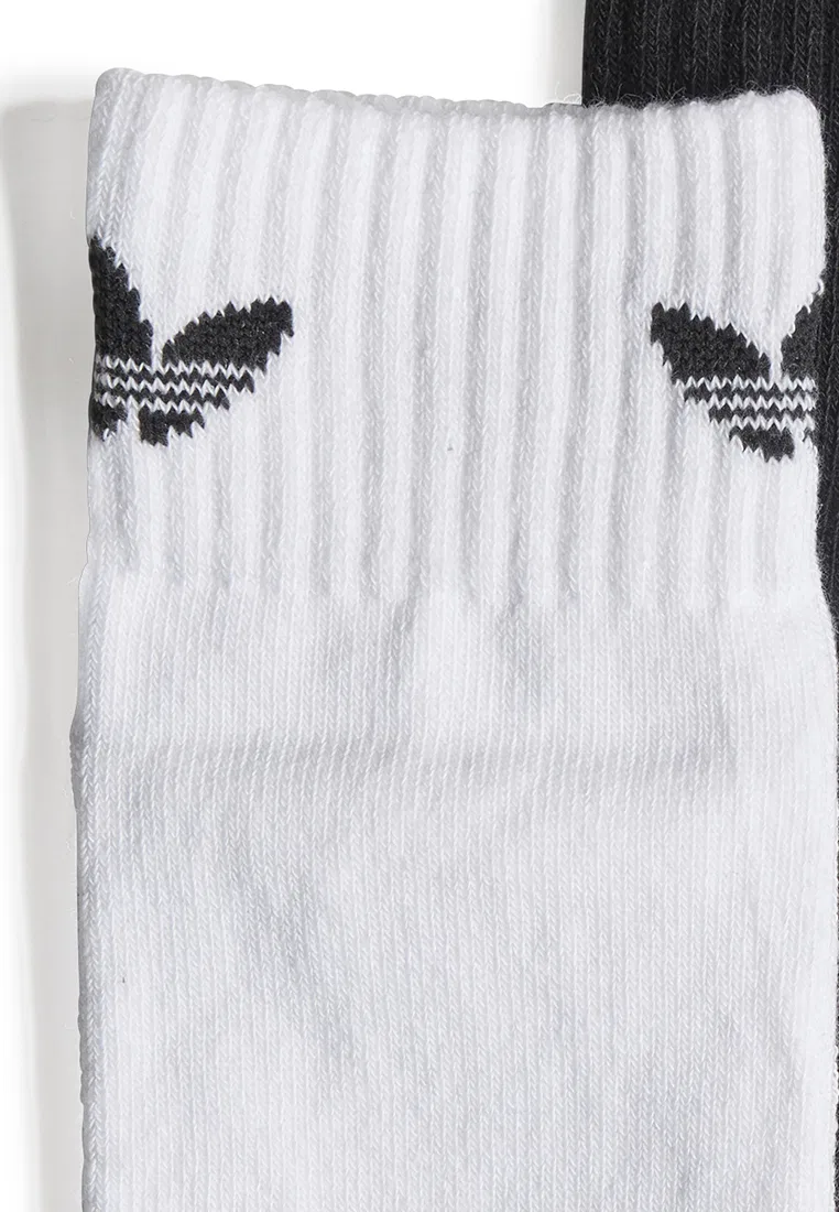 Носки детские нескользящие, 2 пары Adidas, белый/черный — фото 3