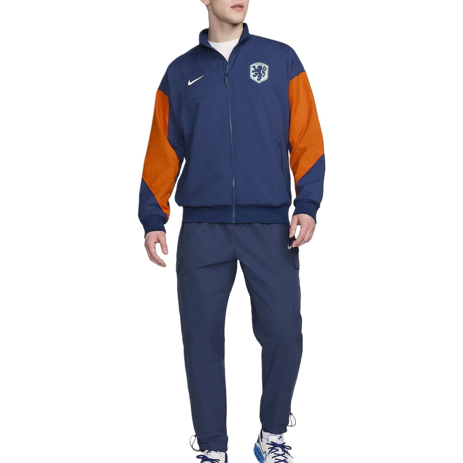 Спортивная куртка Dri-FIT для мужчин, цвет синий/безопасный оранжевый/белый Nike, синий/оранжевый/белый — фото 3