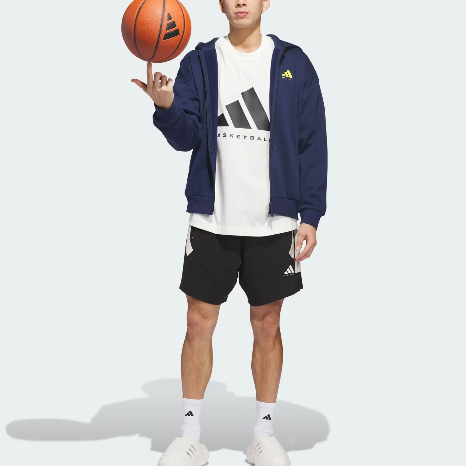 Баскетбольная куртка унисекс Adidas, темный indigo — фото 3
