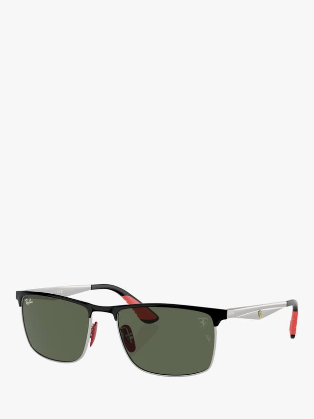 

Мужские солнцезащитные очки RB3726 прямоугольной формы Ray-Ban, Black/Silver