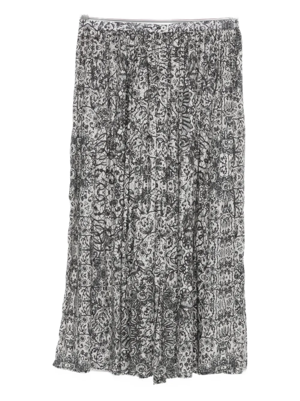 

Юбка с плиссировкой и цветочным принтом FALIERO SARTI, черный