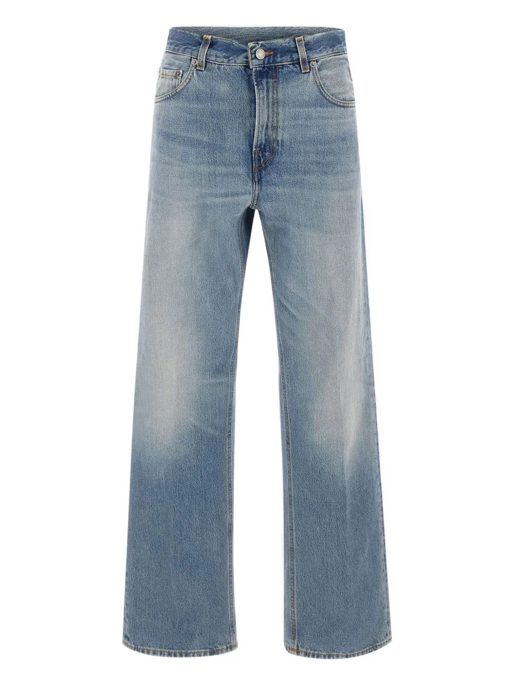 

Джинсы с пятью карманами и нашивкой с логотипом Haikure, синий