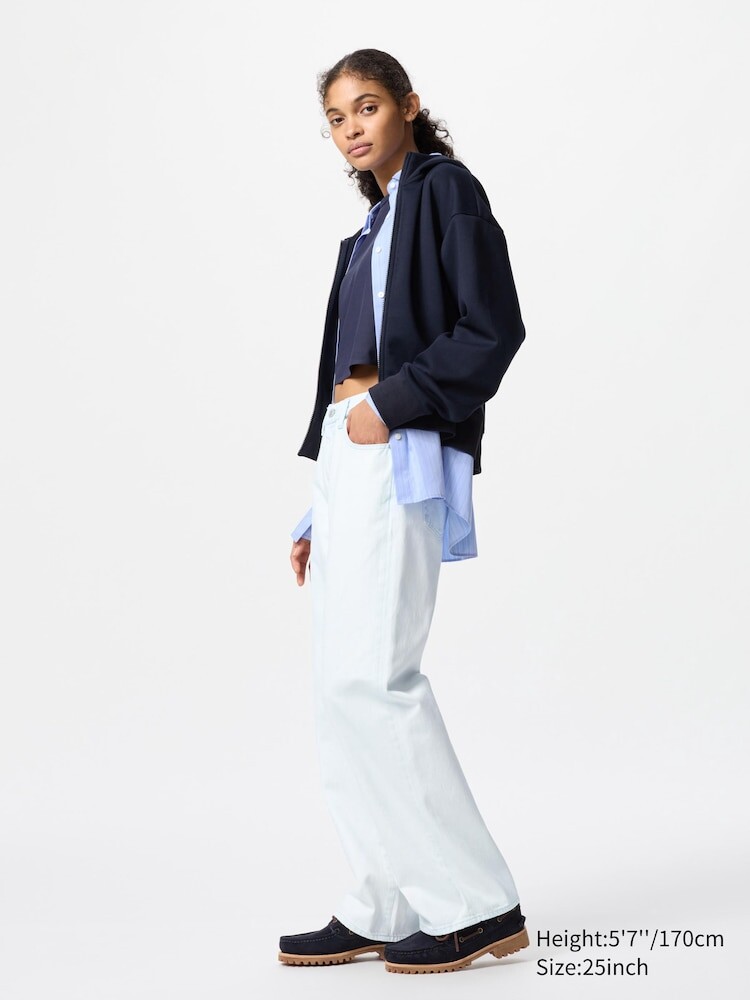 

Широкие прямые джинсы Uniqlo, цвет 60 синий
