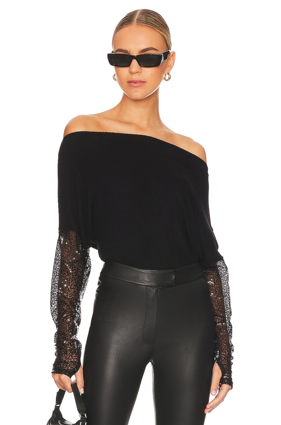 

Топ Michael Lauren Boat Neck, черный
