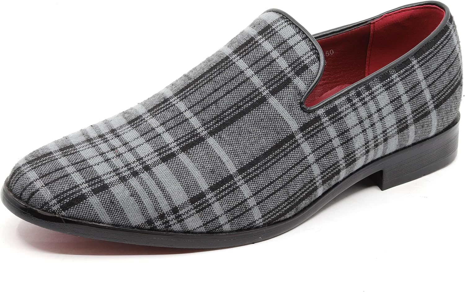 

Мужские винтажные клетчатые модные туфли-слипоны для смокинга SM-50 Metrocharm, черный