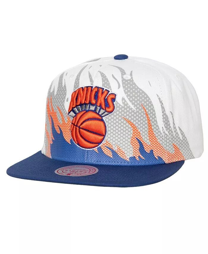 

Мужская белая бейсболка New York Knicks Hot Fire Snapback Mitchell & Ness