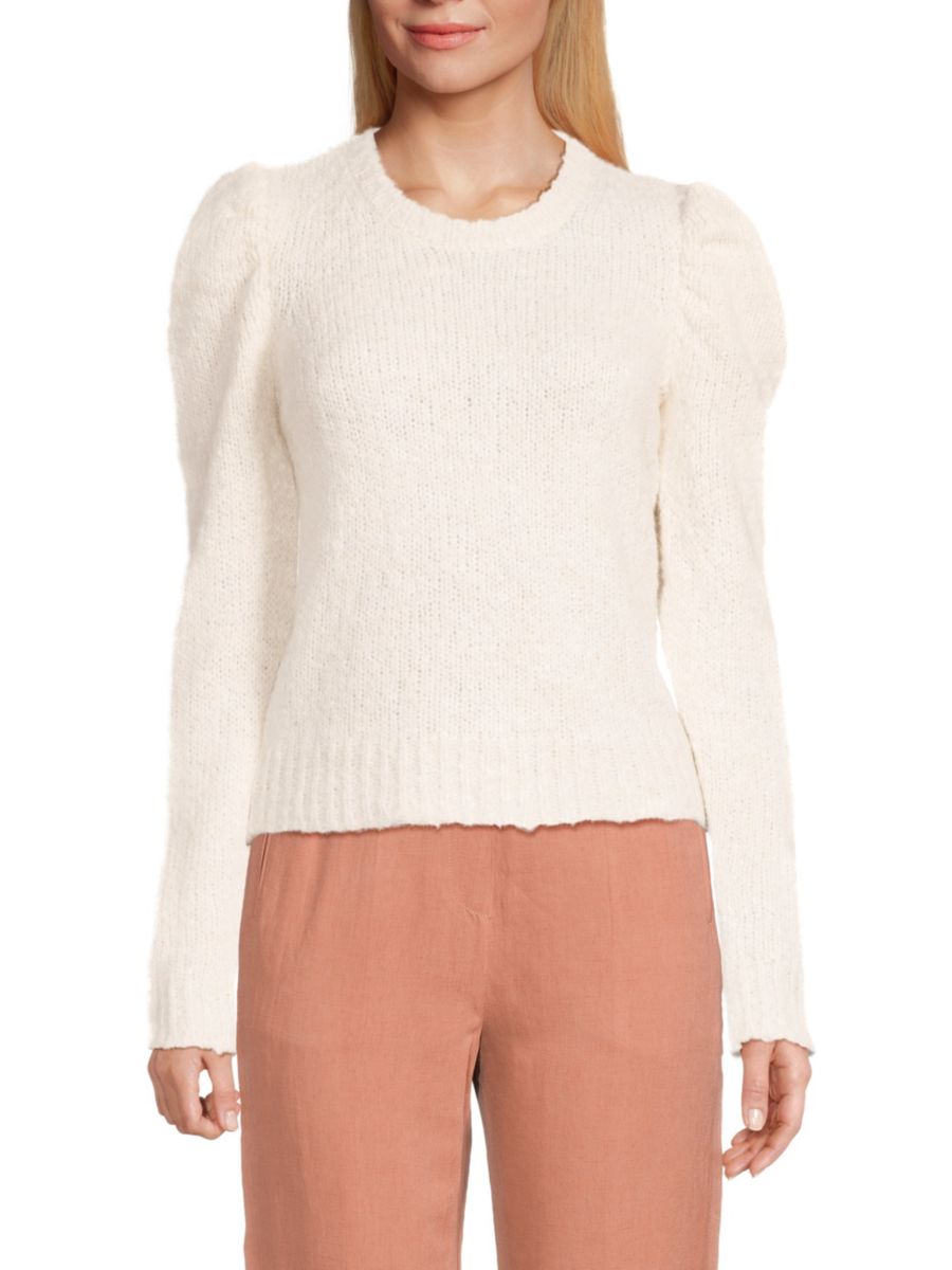 

Свитер Locken Puff Sleeves из смеси альпаки Derek Lam 10 Crosby, слоновая кость
