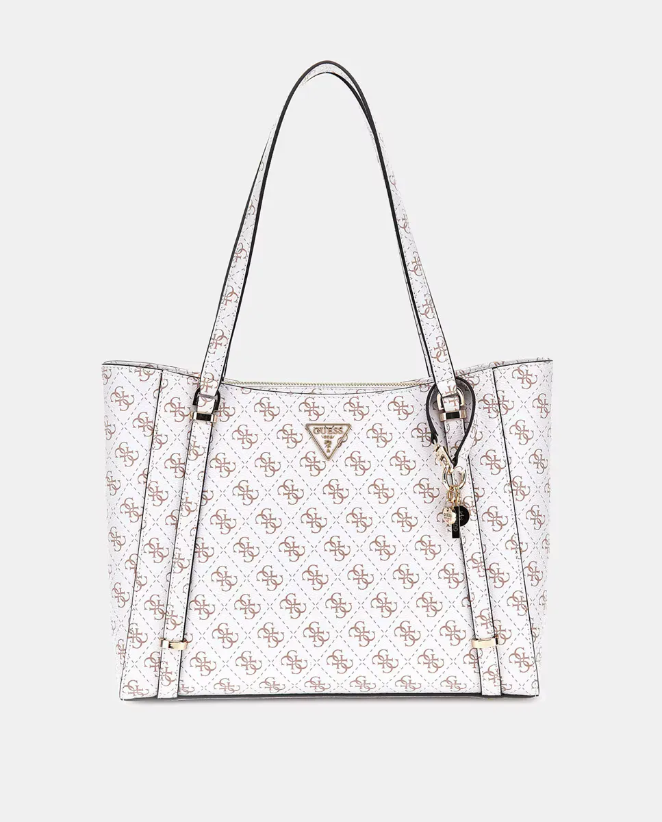 

Большая сумка на молнии и съемном шарме Guess, белый