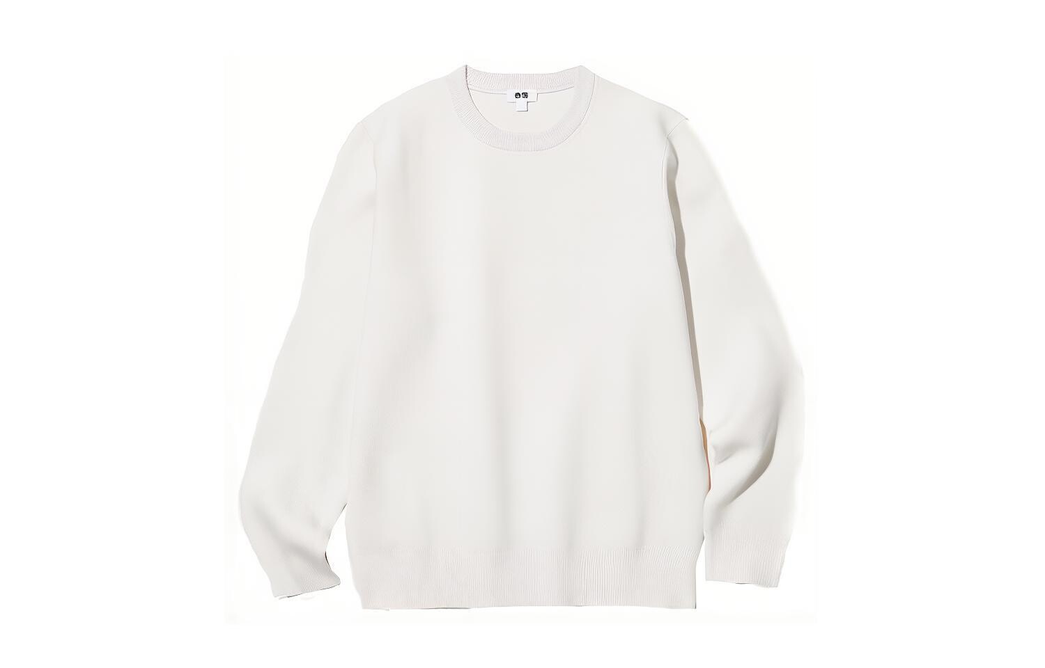 

Трикотаж унисекс молочно-белый Uniqlo, слоновая кость
