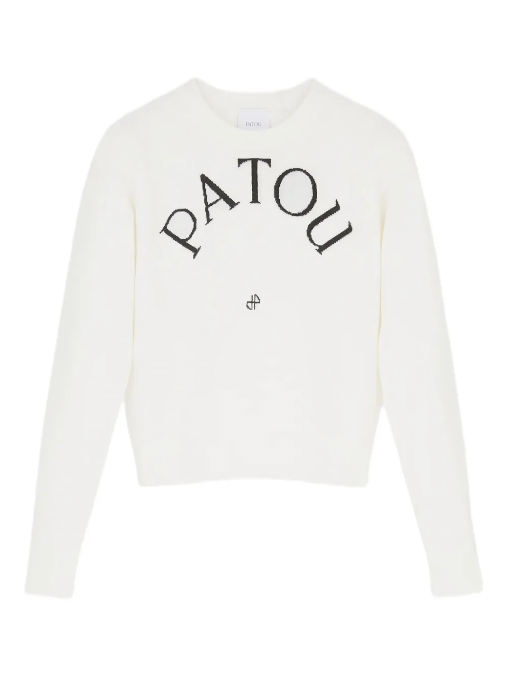 

Шерстяной свитер с вышитым логотипом PATOU, белый