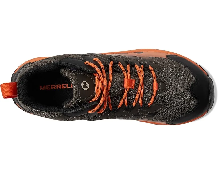 Ботинки Merrell Kids Moab Speed 2 Mid Waterproof (Little Kids/Big Kids), Gunsmoke/Orange — фото 2