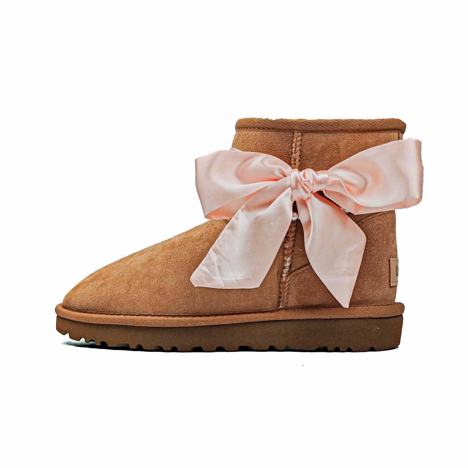 

Зимние ботинки женские верблюжьего/розового цвета Ugg, коричневый