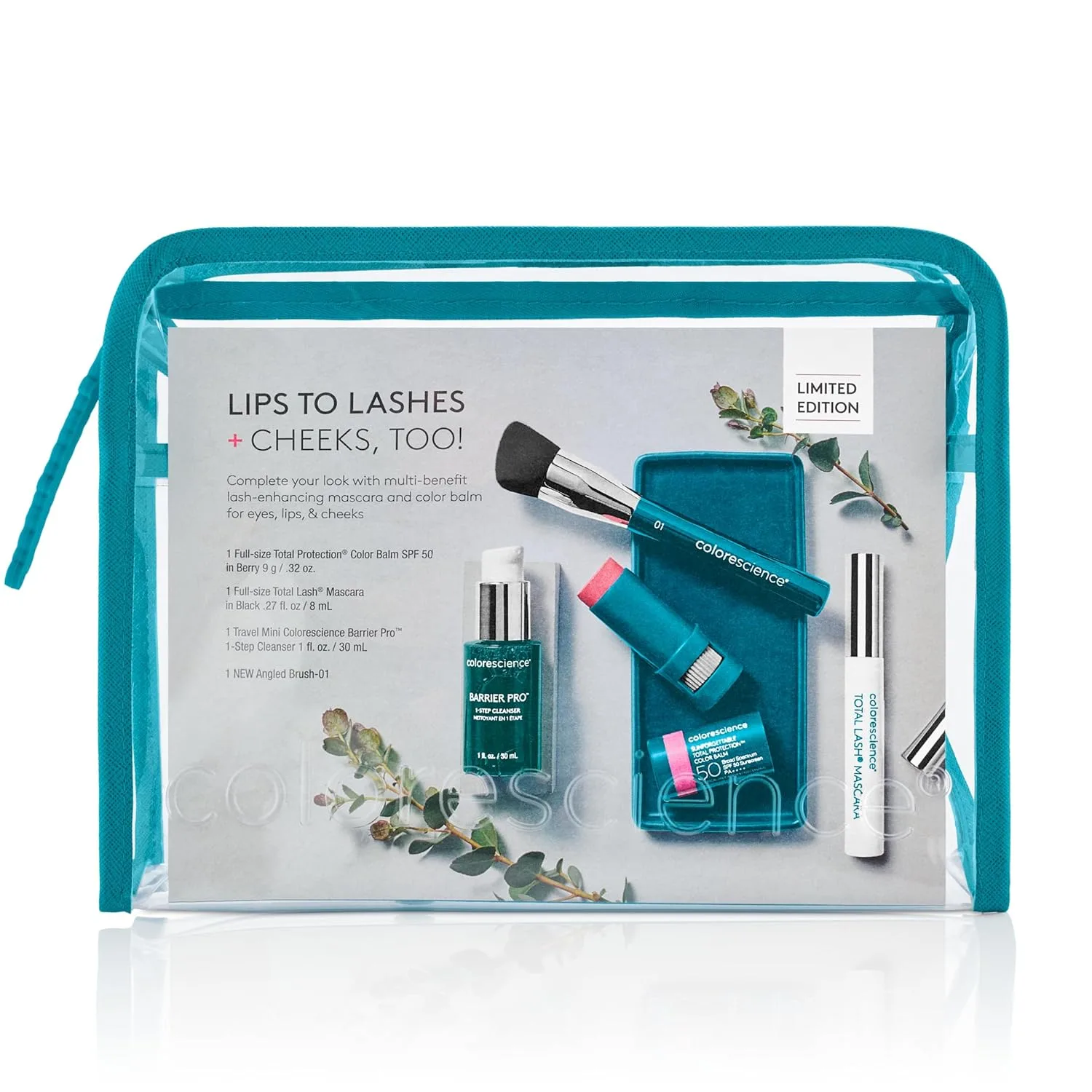 Набор для губ Colorescience Lips to Lashes Value Set, Multicolor