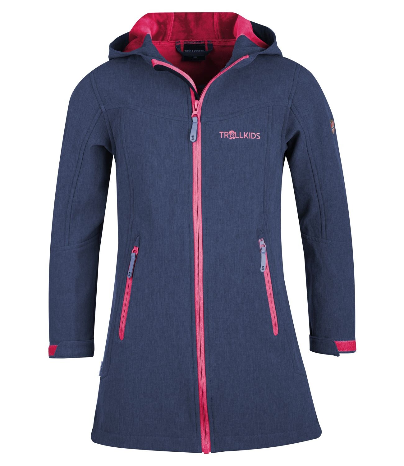 

Куртка софтшелл Trollkids Softshell Mantel Lillesand, цвет Marineblau/Magenta