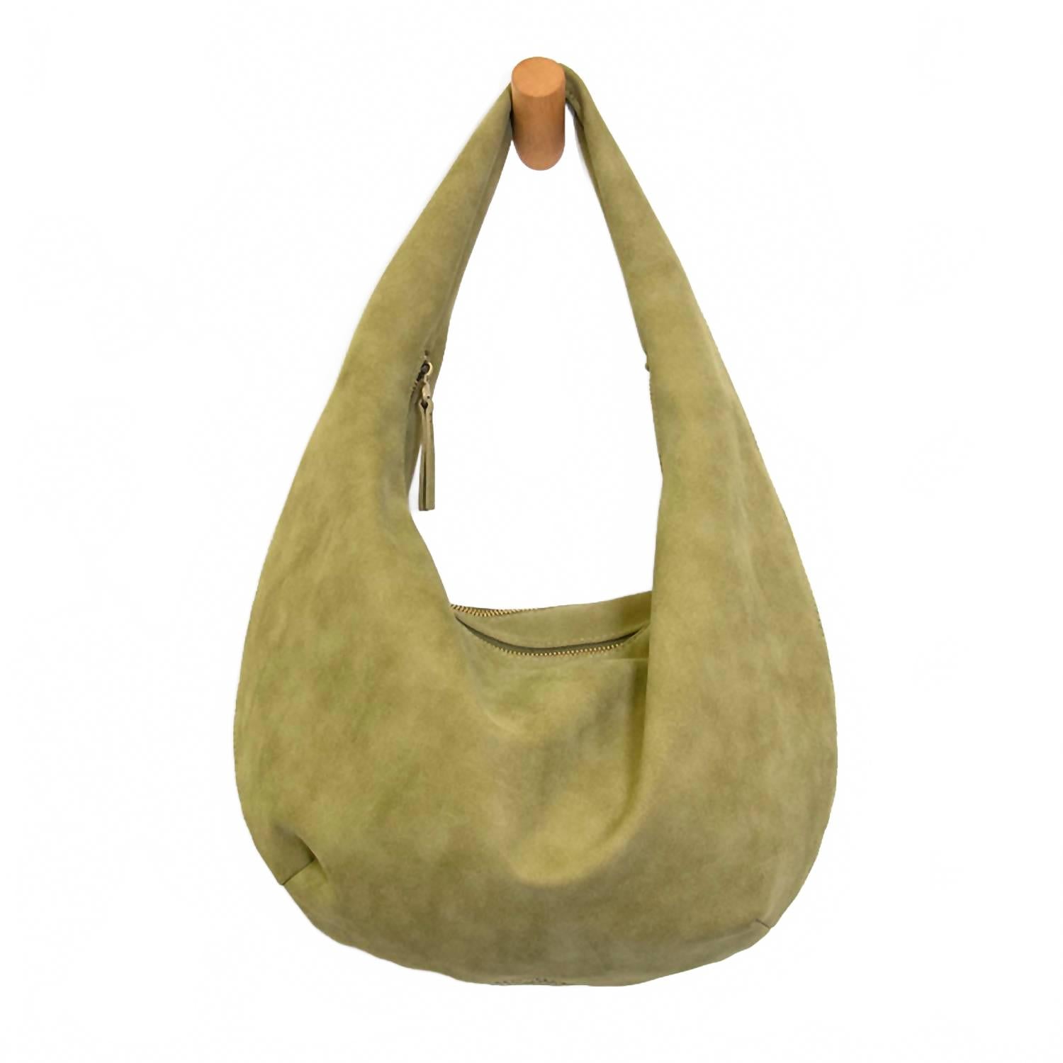 

Женская мягкая сумка через плечо в форме полумесяца цвета шалфея Joy Susan, Sage