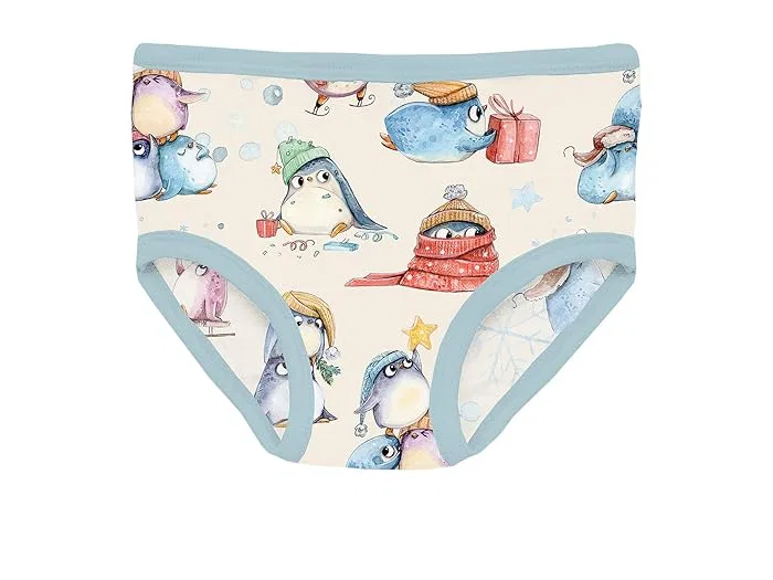 Трусы детские набор 3 шт Kickee Pants Kids, Melody Sugar Plum/Desert Rose/Natural Silly Penguins — фото 2