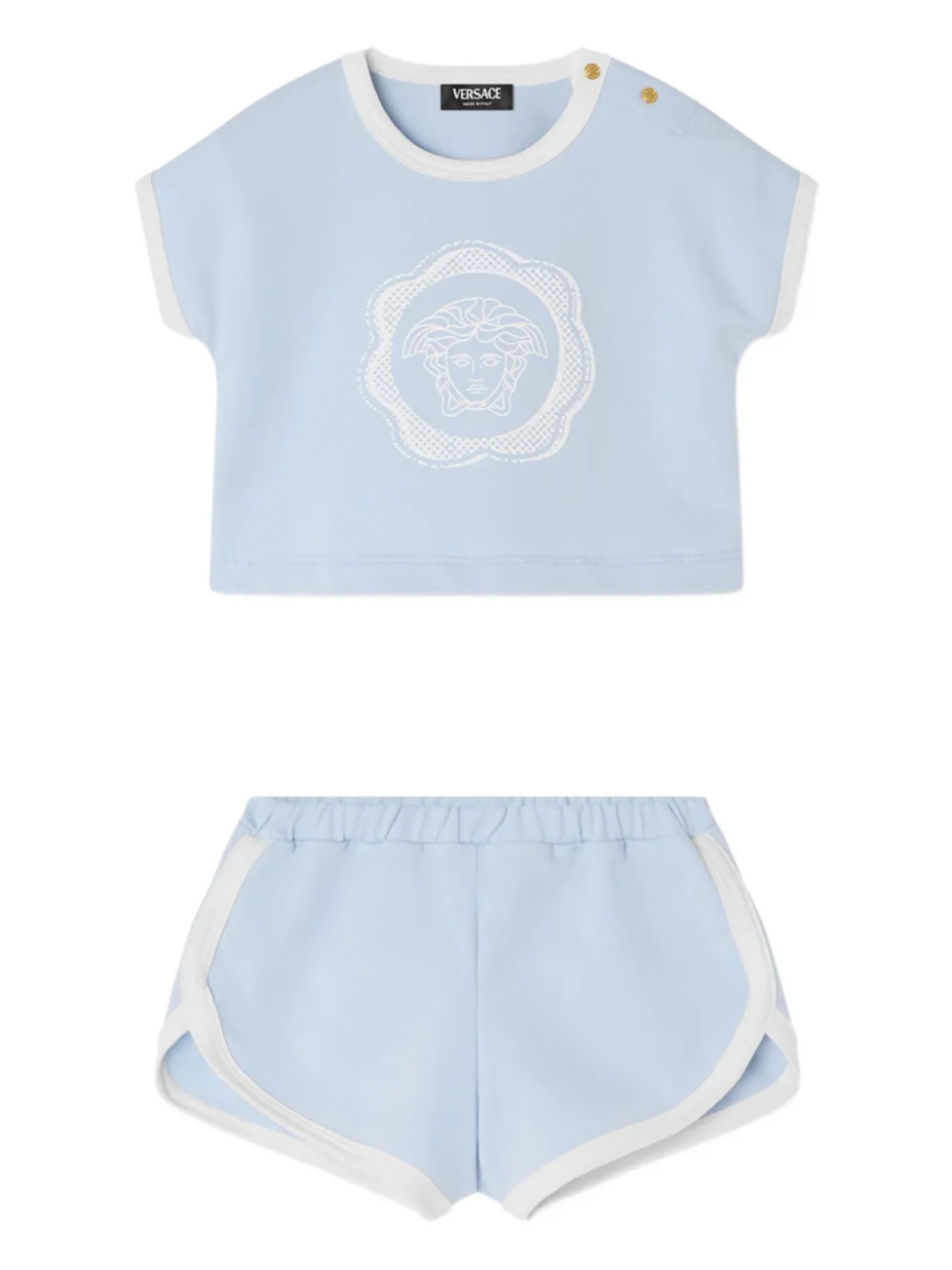 

Комплект шорт Versace Kids с принтом «Медуза», синий
