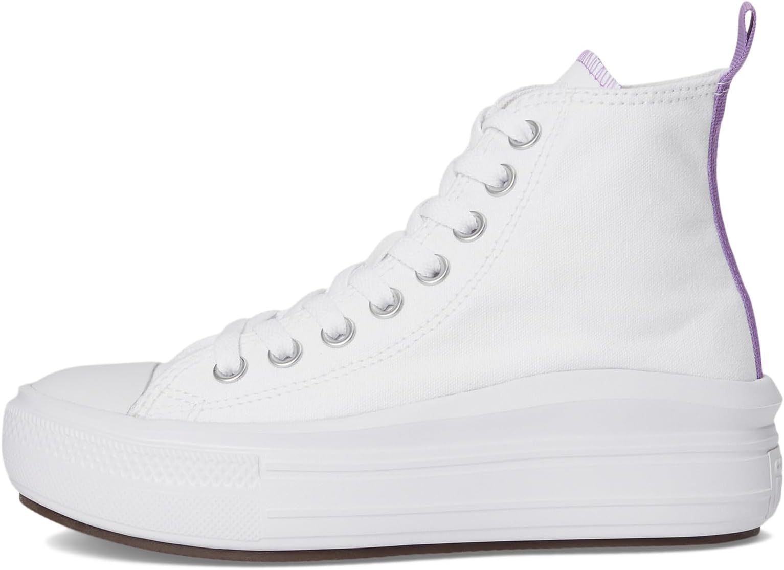 Кроссовки Converse Kids Chuck Taylor All Star Move Platform, цвет White/Pixel Purple/White — фото 4