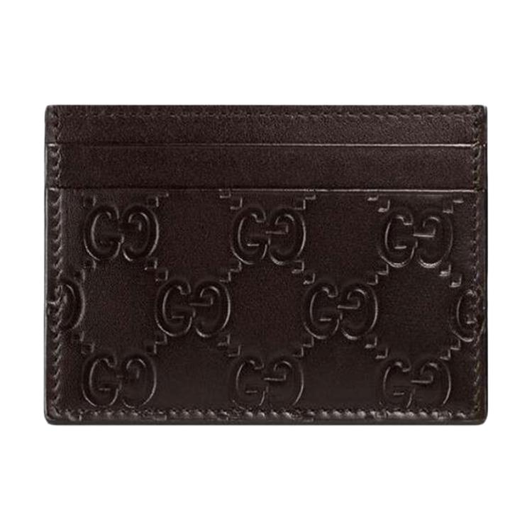 

Кожаный кардхолдер унисекс коричневый GUCCI