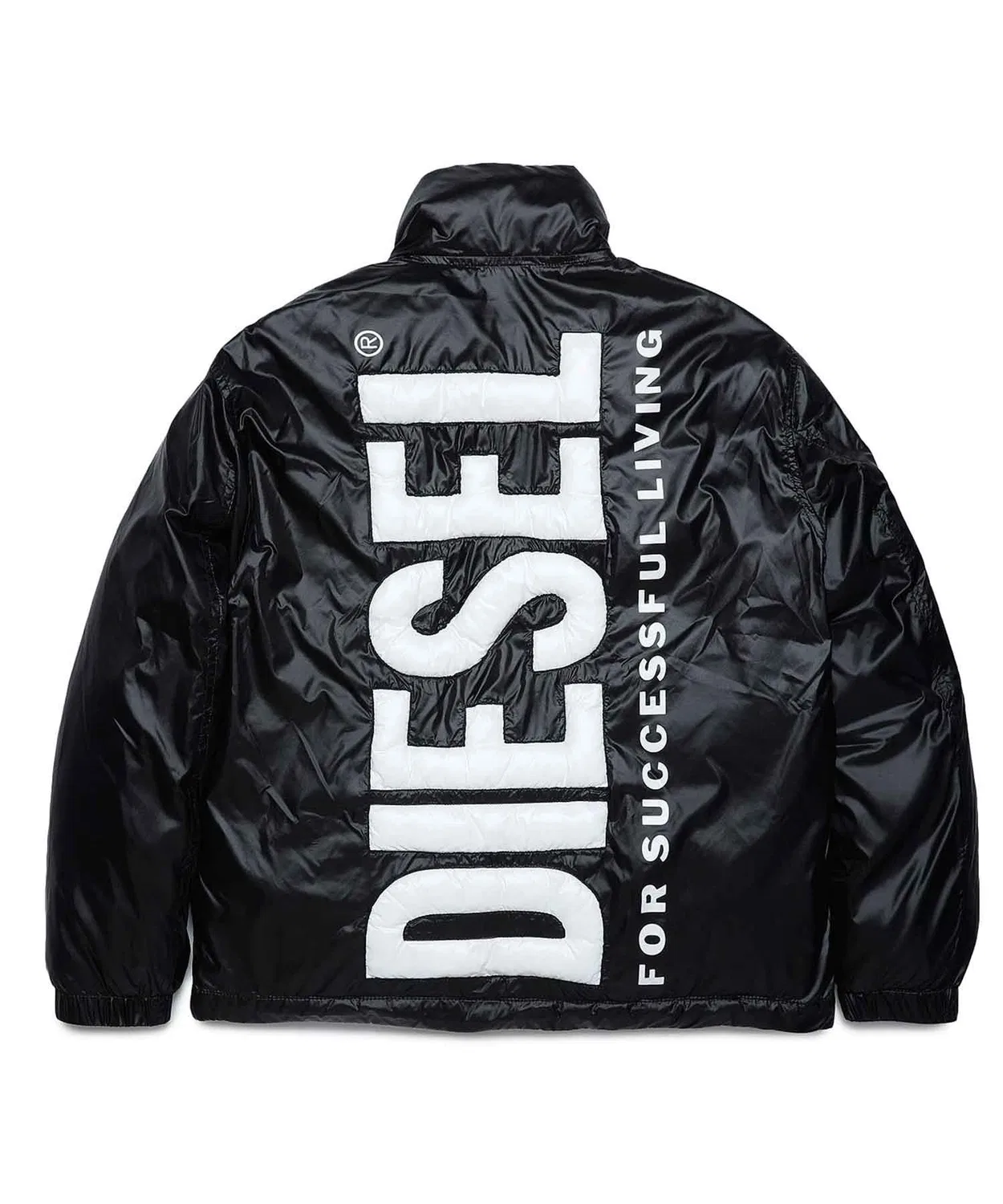 Куртка детская с молнией DIESEL полиамидная чёрная — фото 4