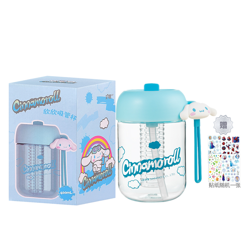 

Hello Kitty практичный пластиковый стакан 400 мл Sanrio, Cinnamoroll Water Cup+Sticker 1 Pc