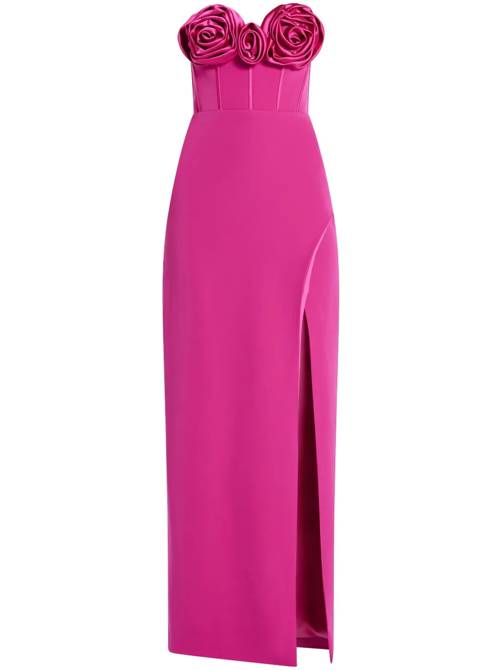 

Вечернее платье с аппликацией Monique Lhuillier, розовый