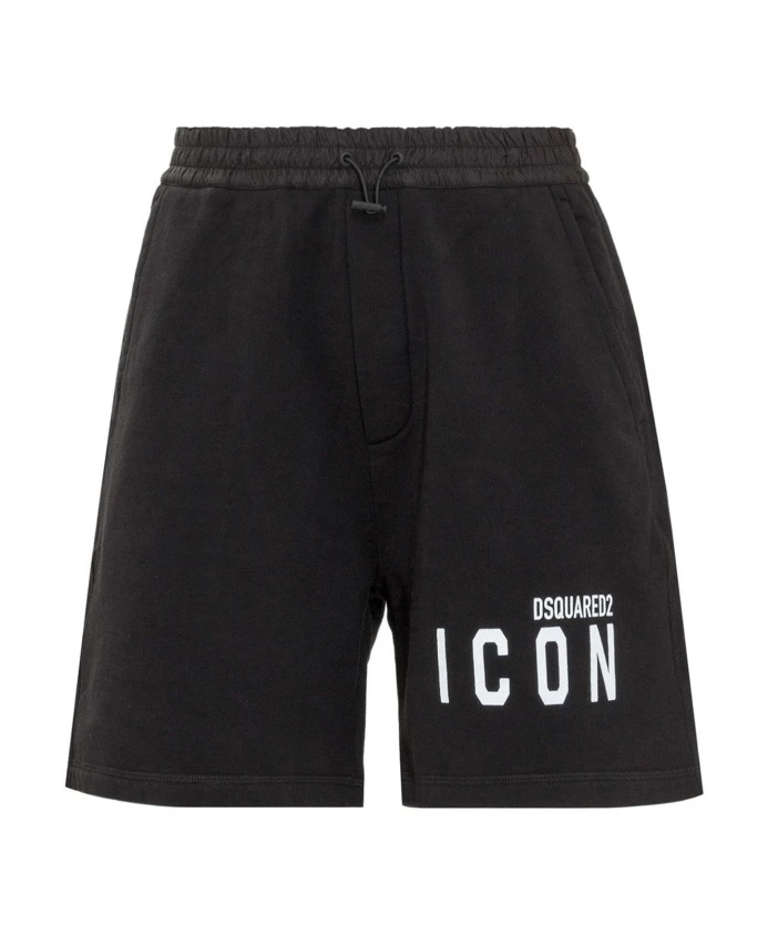 

Хлопковые шорты с логотипом SS22 Dsquared2, черный
