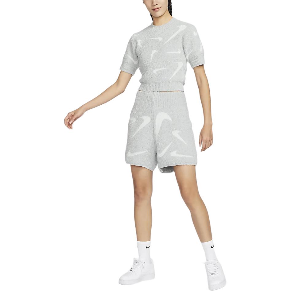 Nike Спортивные шорты Phoenix Fleece Cozy Bouclé Женские Светло-дымчатый серый — фото 4