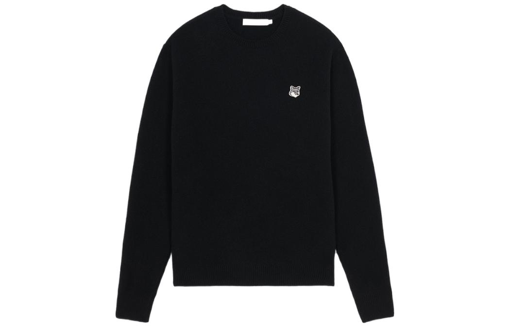 

Вязаный джемпер с нашивкой Fox Head Maison Kitsune, черный