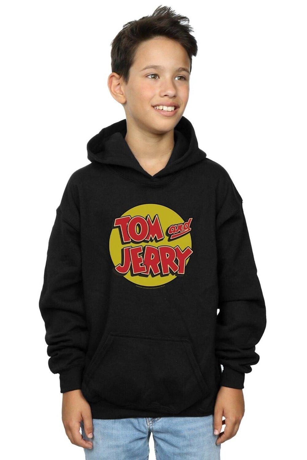 

Толстовка с круглым логотипом Tom & Jerry, черный