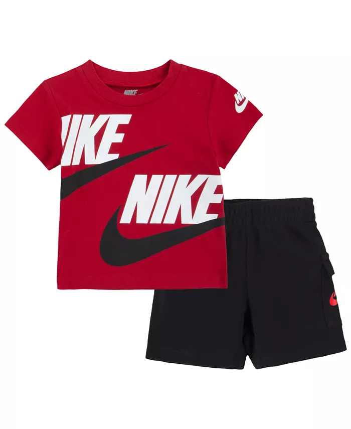 

Комплект футболки и шорт карго для мальчиков Toddler Nike, мультиколор