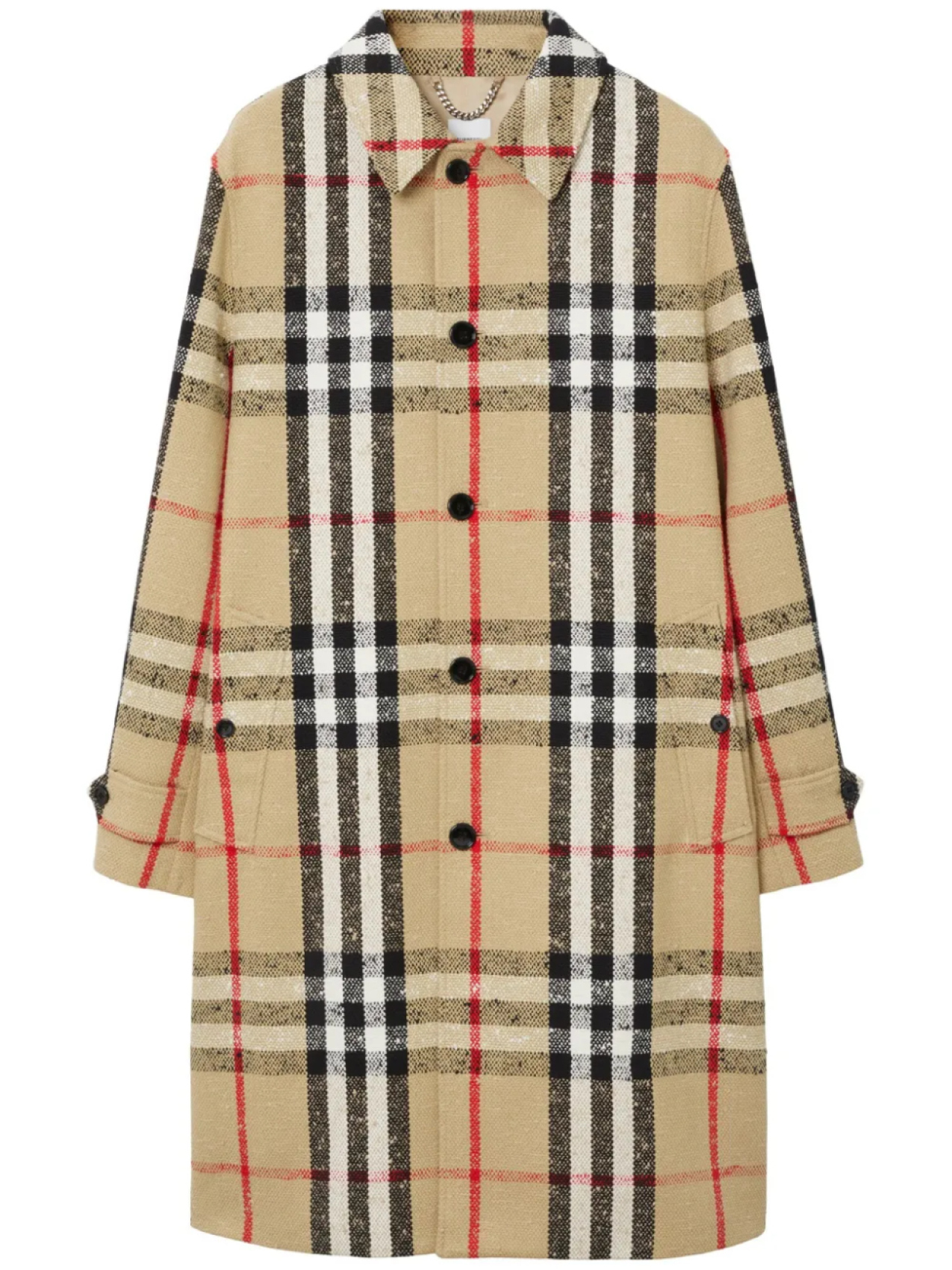 

Burberry пальто в клетку, нейтральный