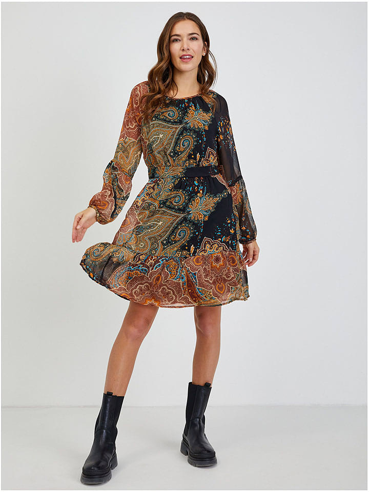 

Короткое платье orsay, цвет schwarz/camel
