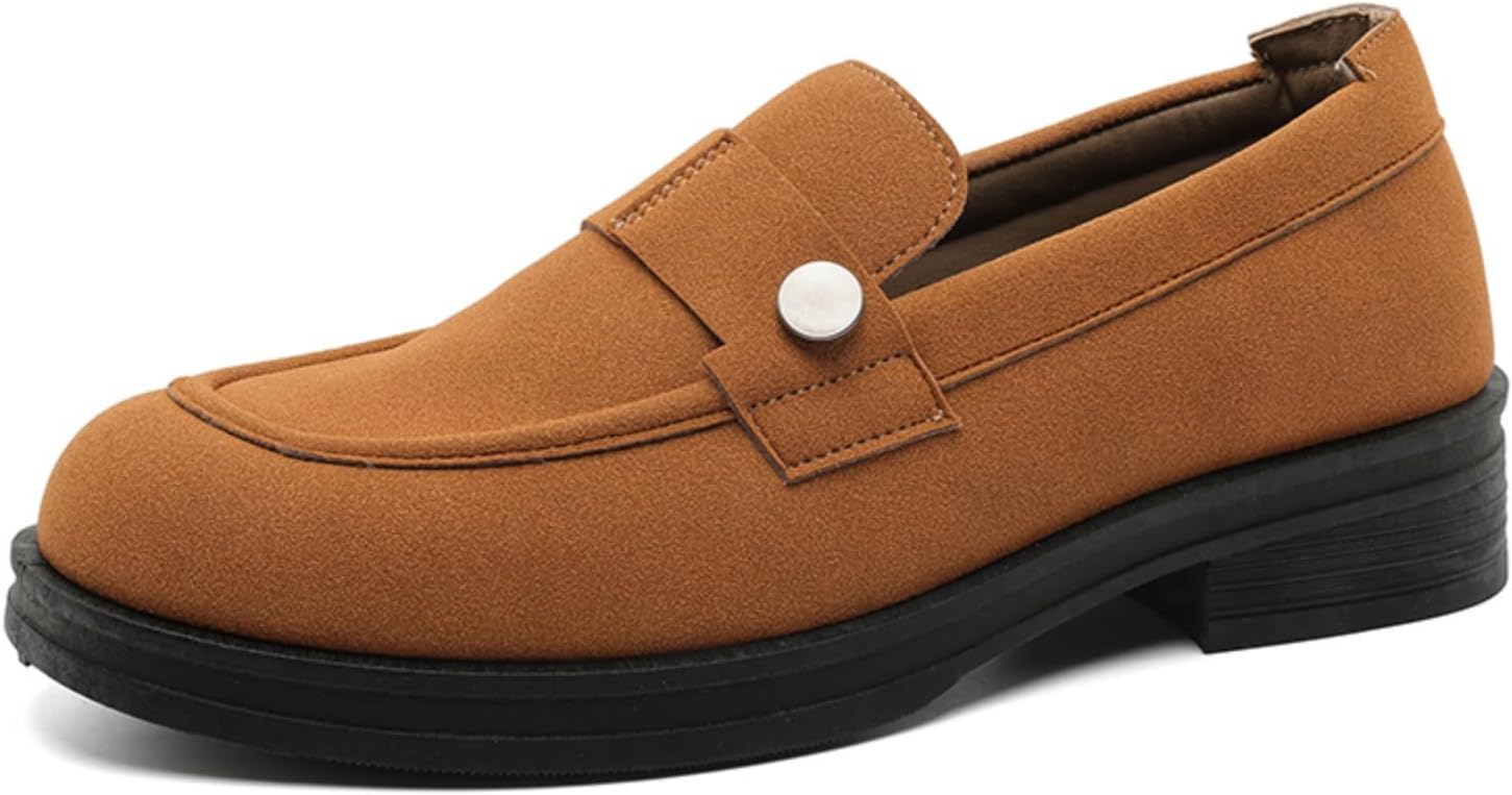 

Мужские лоферы с деталями на пуговицах, стильная формальная обувь- идеально подходит для деловых встреч, офисных дней и ежедневных поездок Aokisx, хаки