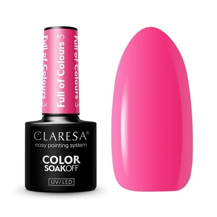 

Лак для ногтей Claresa Full Of Colors гибридный №3 5г