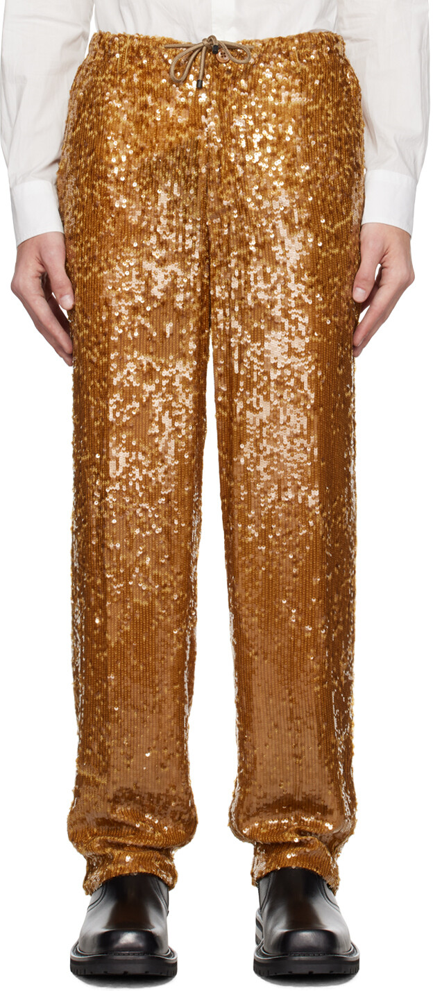 

Эксклюзивные коричневые брюки SSENSE Dries Van Noten