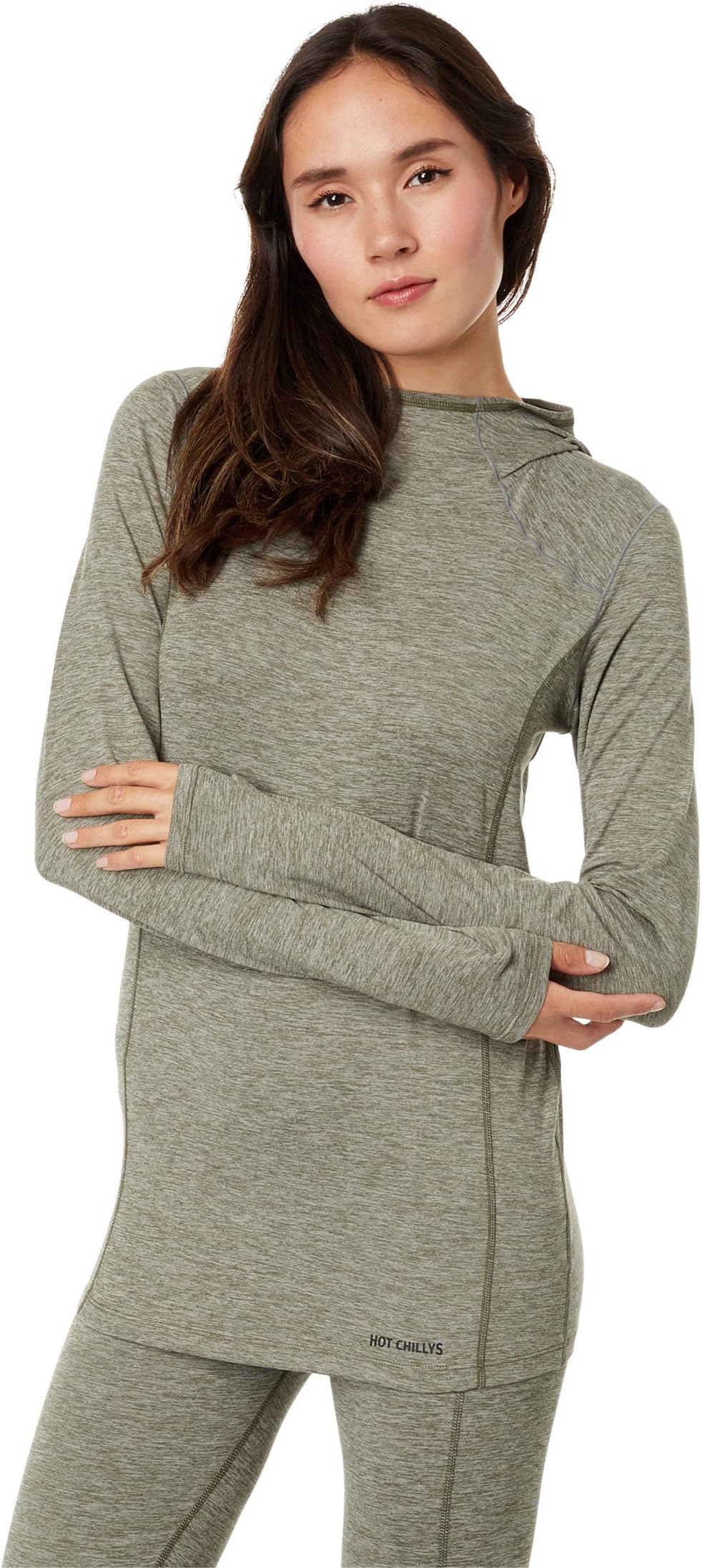 

Толстовка Hot Chillys Clima-Tek Hoodie, цвет Od Heather
