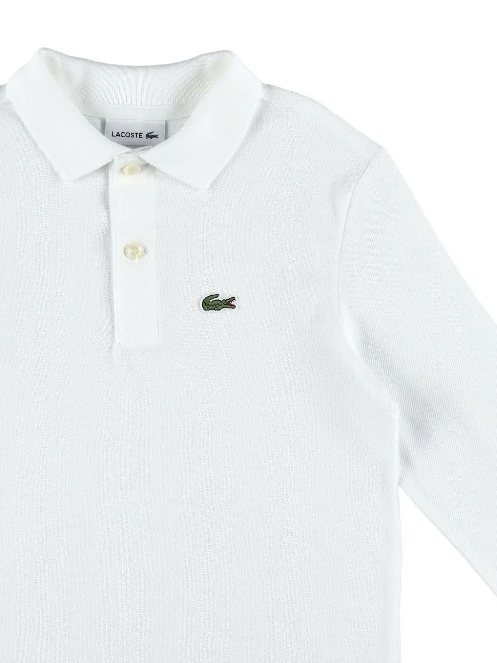 Рубашка поло с длинными рукавами Lacoste Kids, белый — фото 3