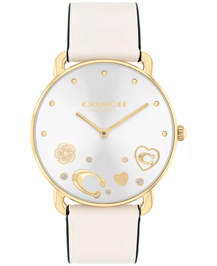 

Женские часы Elliot Chalk на кожаном ремешке, 36 мм COACH