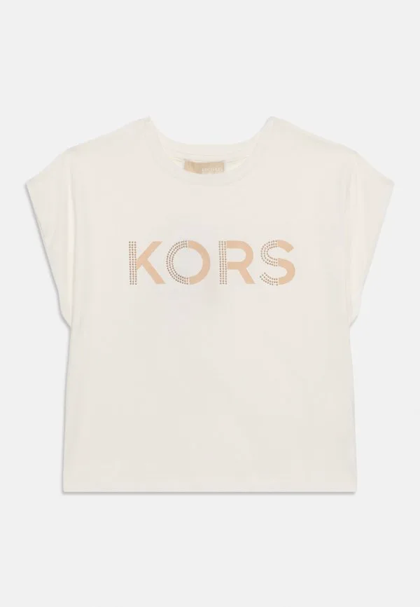 Футболка с принтом Michael Kors Kids, Off-White — фото 3