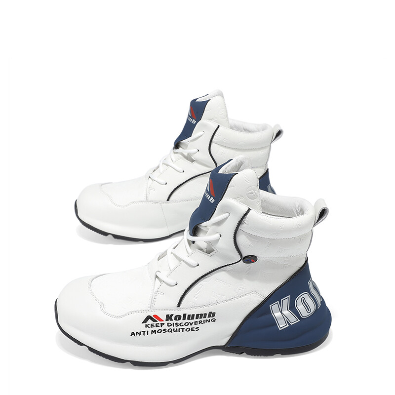 Кроссовки KOLUMB Lifestyle Shoes Men High-top Blue, белый/синий — фото 2