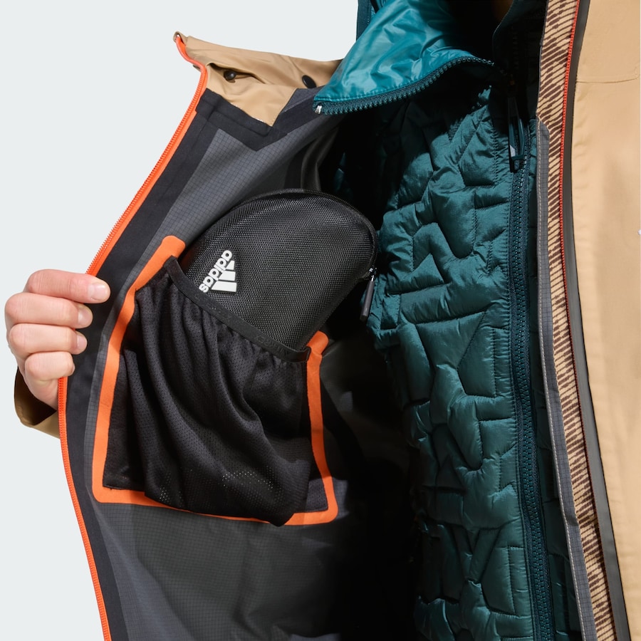 Куртка для активного отдыха ADIDAS TERREX Xperior, шоколадный/капучино/мокко — фото 4