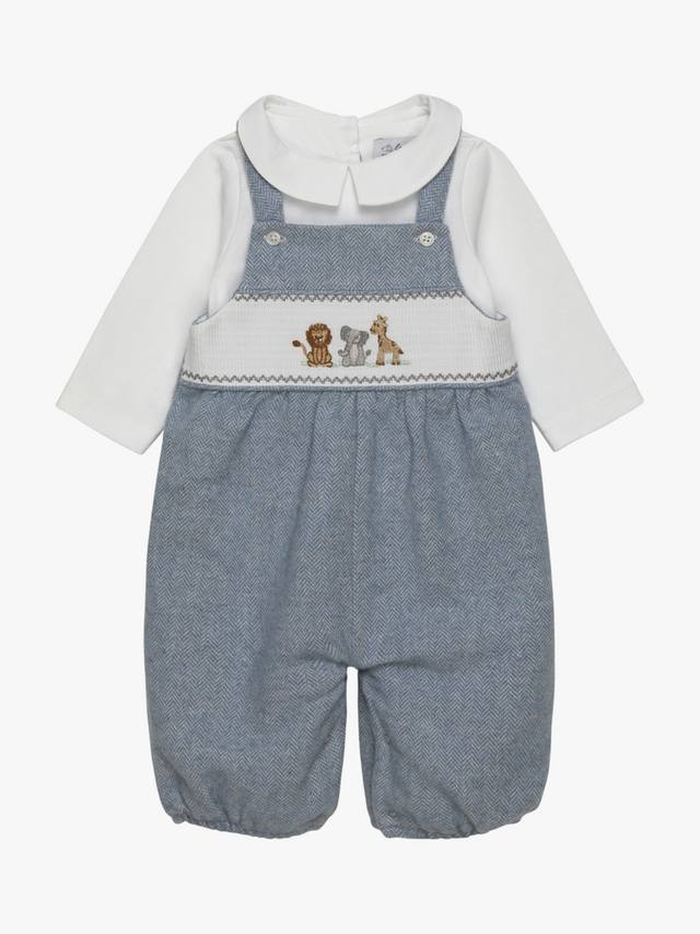 

Комплект с вышивкой Baby Augustus & Friends Trotters, Pale Blue Herringbon