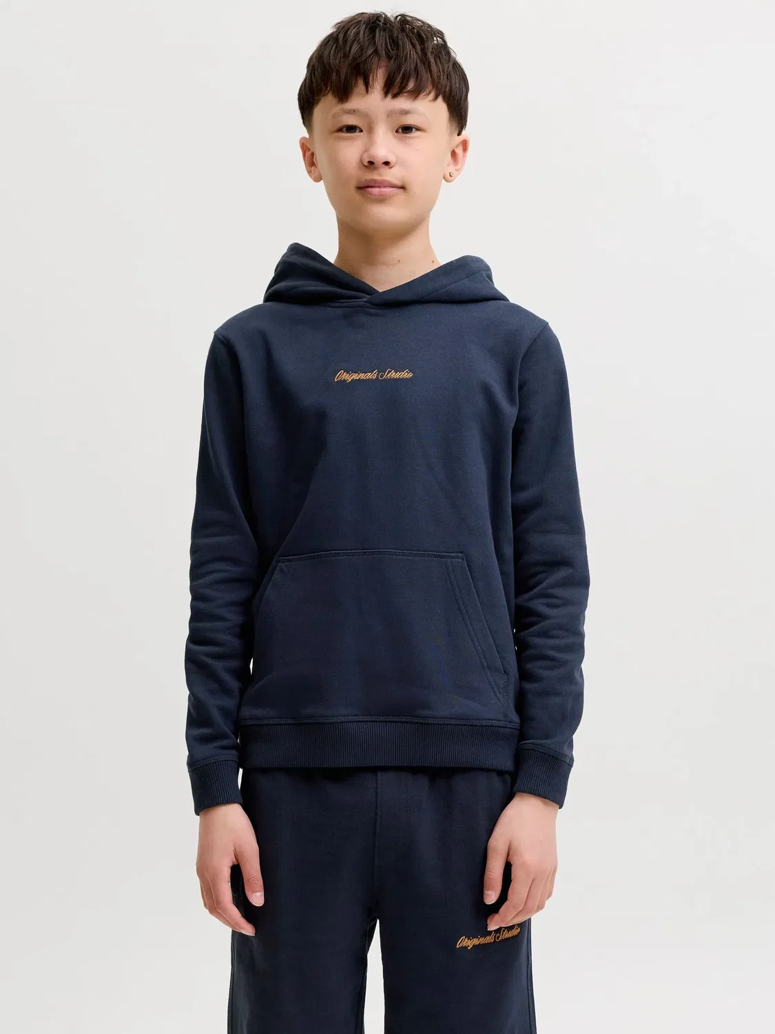Капюшон из футера с начесом, JACK & JONES Junior, sky captain — фото 2